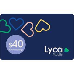 Lyca Mobile Recharge Bundle $40